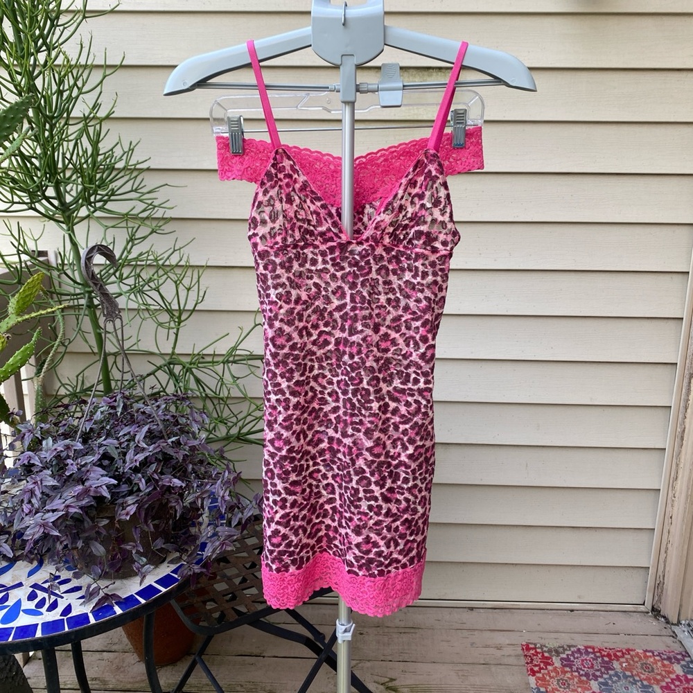Victoria's Secret Pink Lace Leopard Chemise
